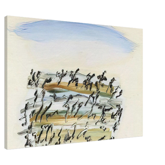 Henri Michaux - UNTITLED 4 Canvas - 20x30 cm / 8x12 inches-canvas