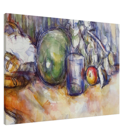 Paul Cezanne - Still Life with Green Melon Canvas - 20x30 cm / 8x12 inches-canvas