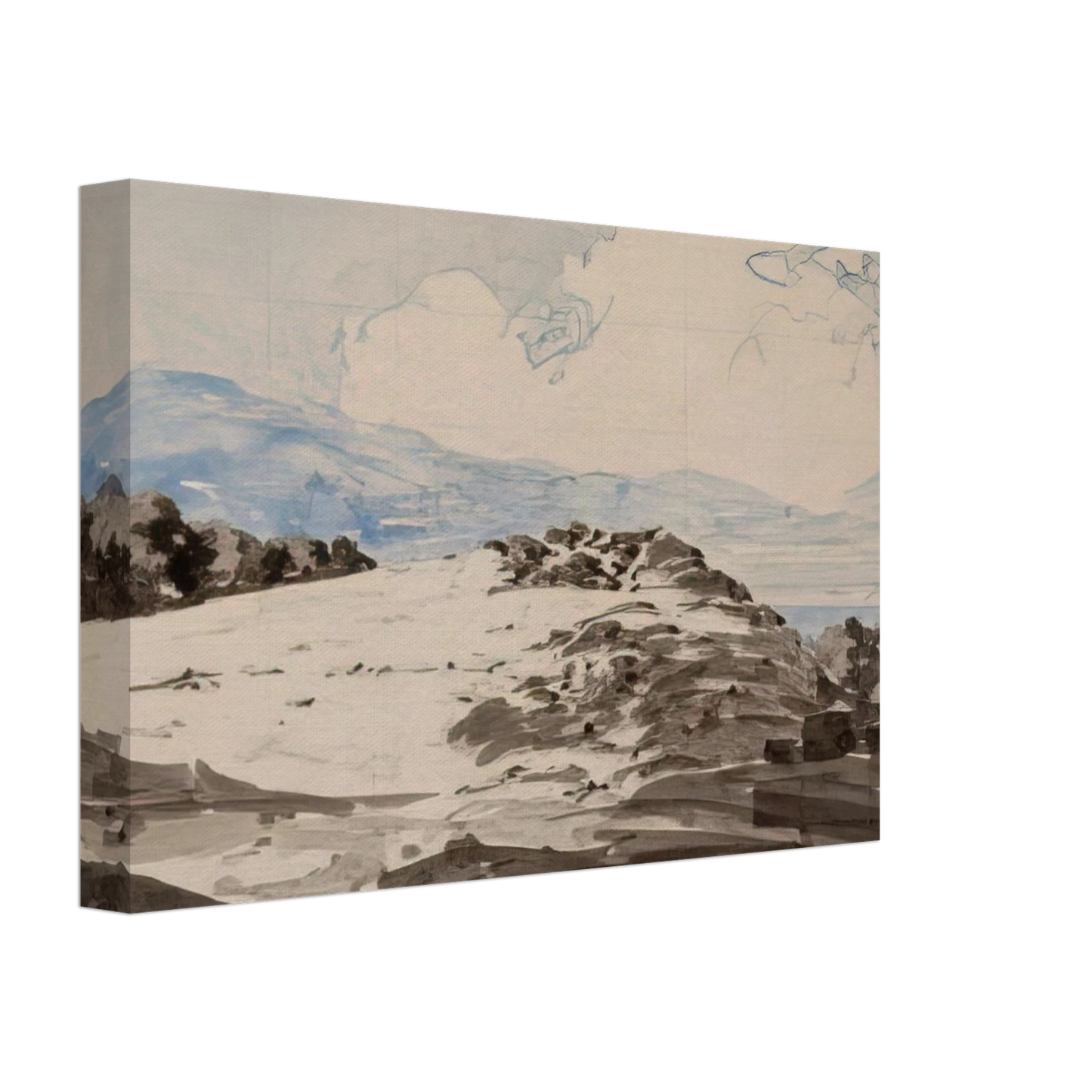 Maxfield Parrish - Sheep Pasture, Cornish, New Hampshire Canvas - 70x100 cm / 28x40 inches-canvas