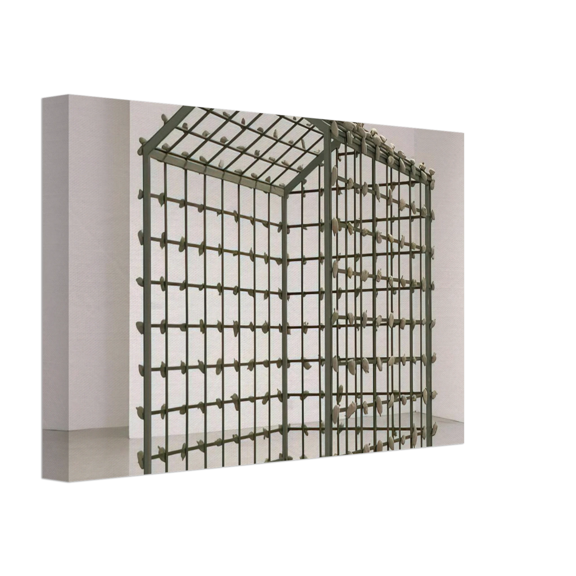 Sigmar Polke - POTATO HOUSE KARTOFFELHAUS 1967 Canvas - 40x60 cm / 16x24 inches-canvas