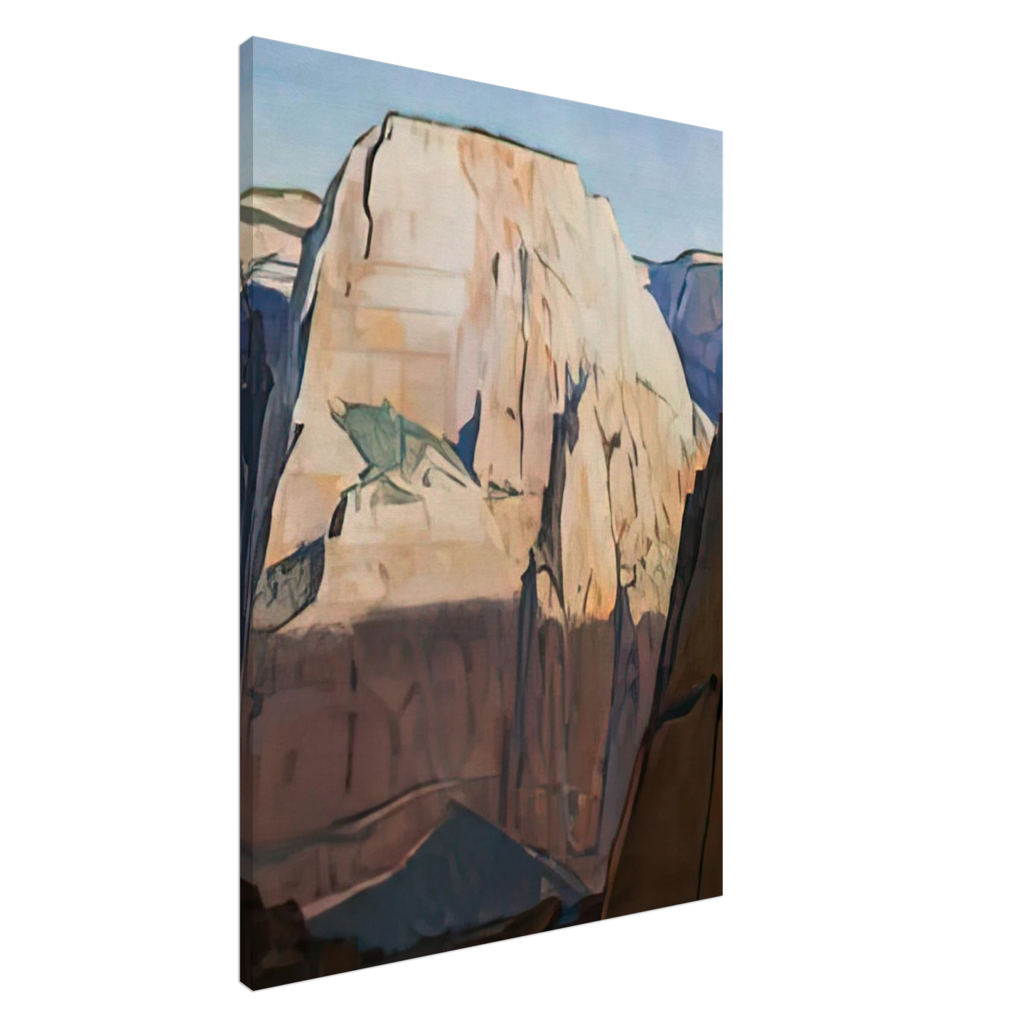 Maynard Dixon - GREAT WHITE THRONE ZION CANYON UTAH 1933 Canvas - 20x30 cm / 8x12 inches-canvas