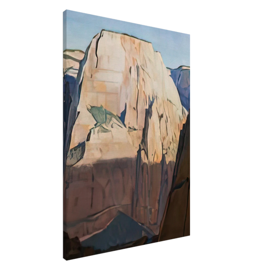 Maynard Dixon - GREAT WHITE THRONE ZION CANYON UTAH 1933 Canvas - 20x30 cm / 8x12 inches-canvas
