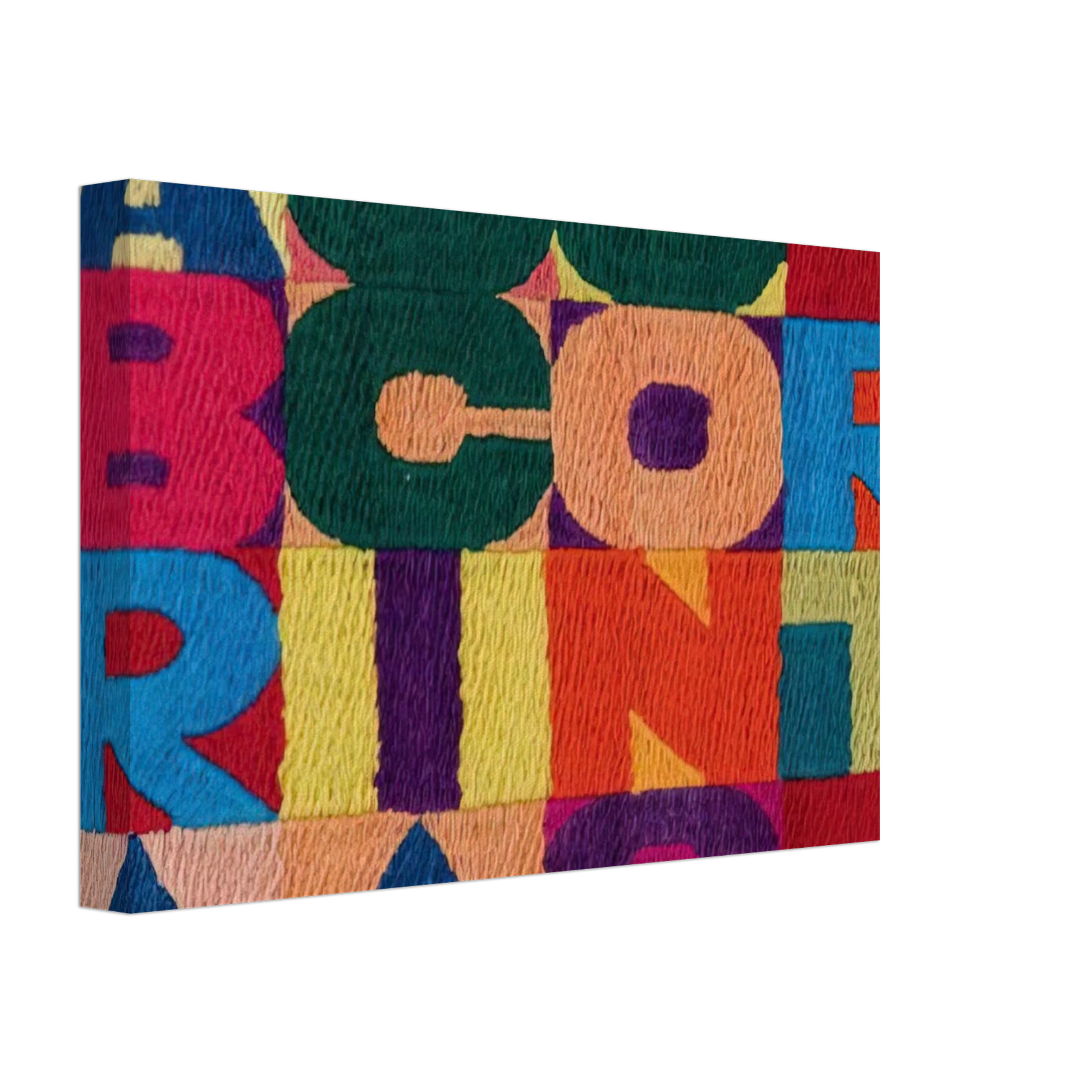 Alighiero Boetti - A BRACCIA CONSERTE 1994 Canvas - 40x60 cm / 16x24 inches-canvas