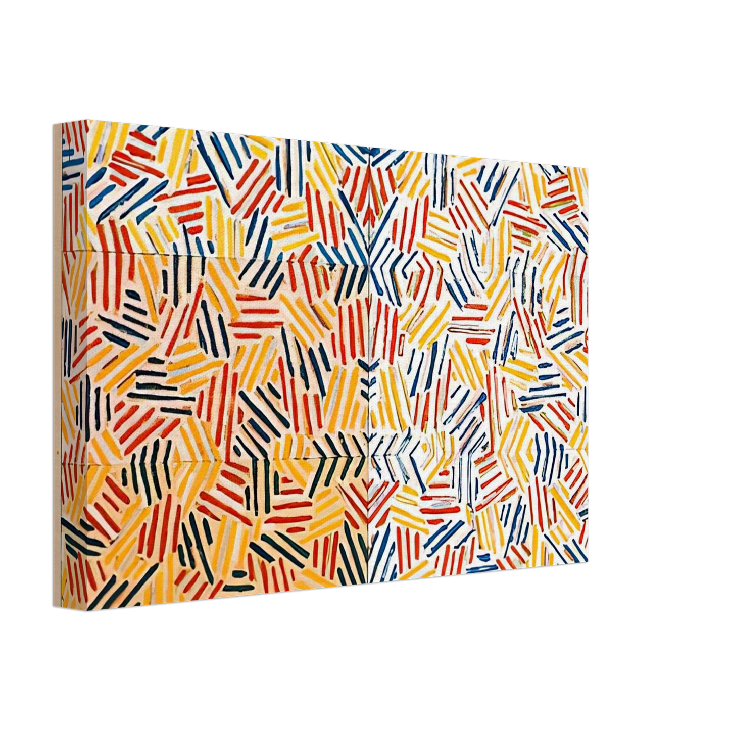 Jasper Johns - CORPSE AND MIRROR 1969 2 Canvas - 70x100 cm / 28x40 inches-canvas