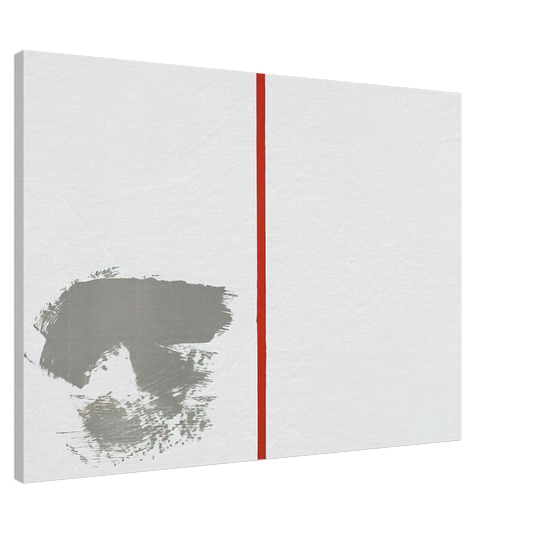 Blinky Palermo - OHNE TITEL MIT ROTEM STRICH 1970 Canvas - 20x30 cm / 8x12 inches-canvas