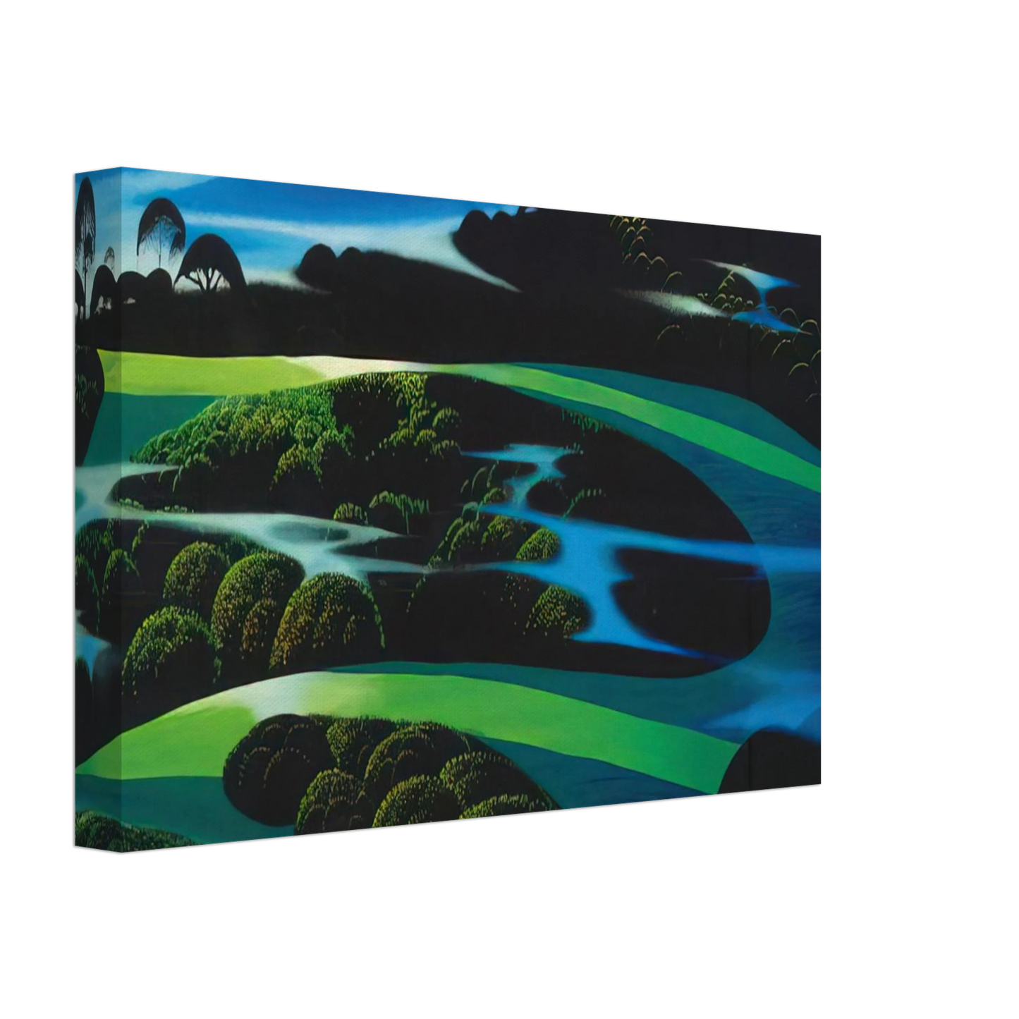 Eyvind Earle - Summers Twilight Canvas - 70x100 cm / 28x40 inches-canvas