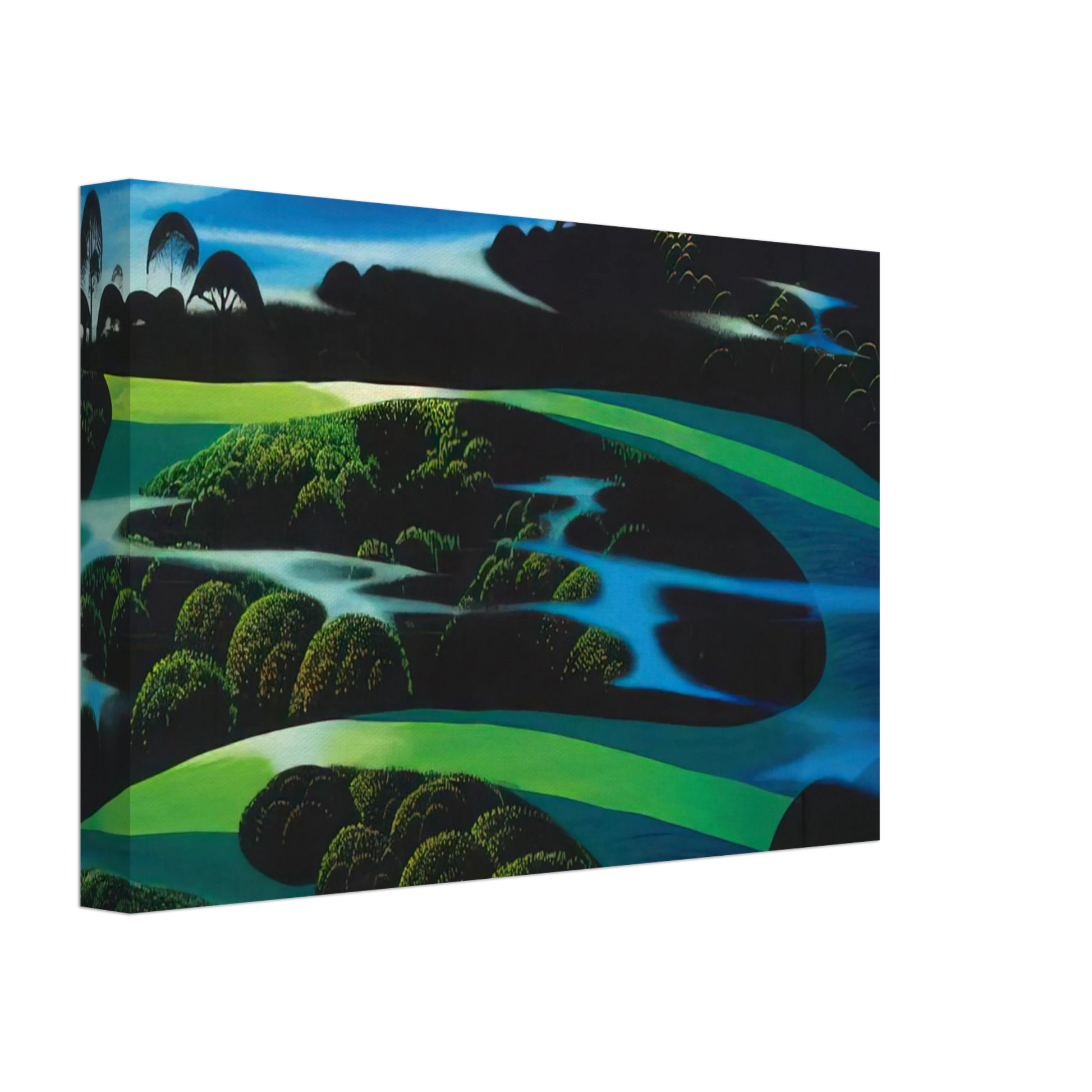 Eyvind Earle - Summers Twilight Canvas - 70x100 cm / 28x40 inches-canvas