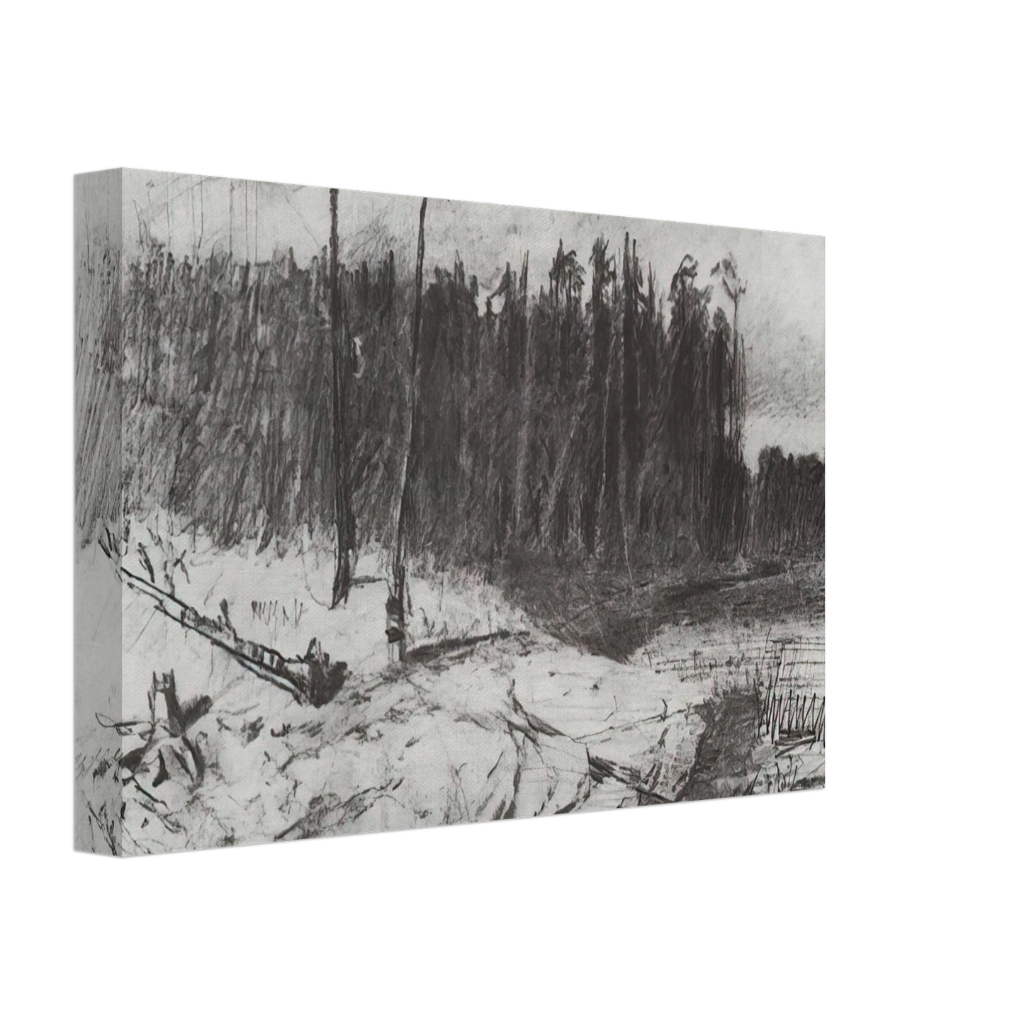 Arkhyp Kuindzhi - Forest near the water Canvas - 40x60 cm / 16x24 inches-canvas