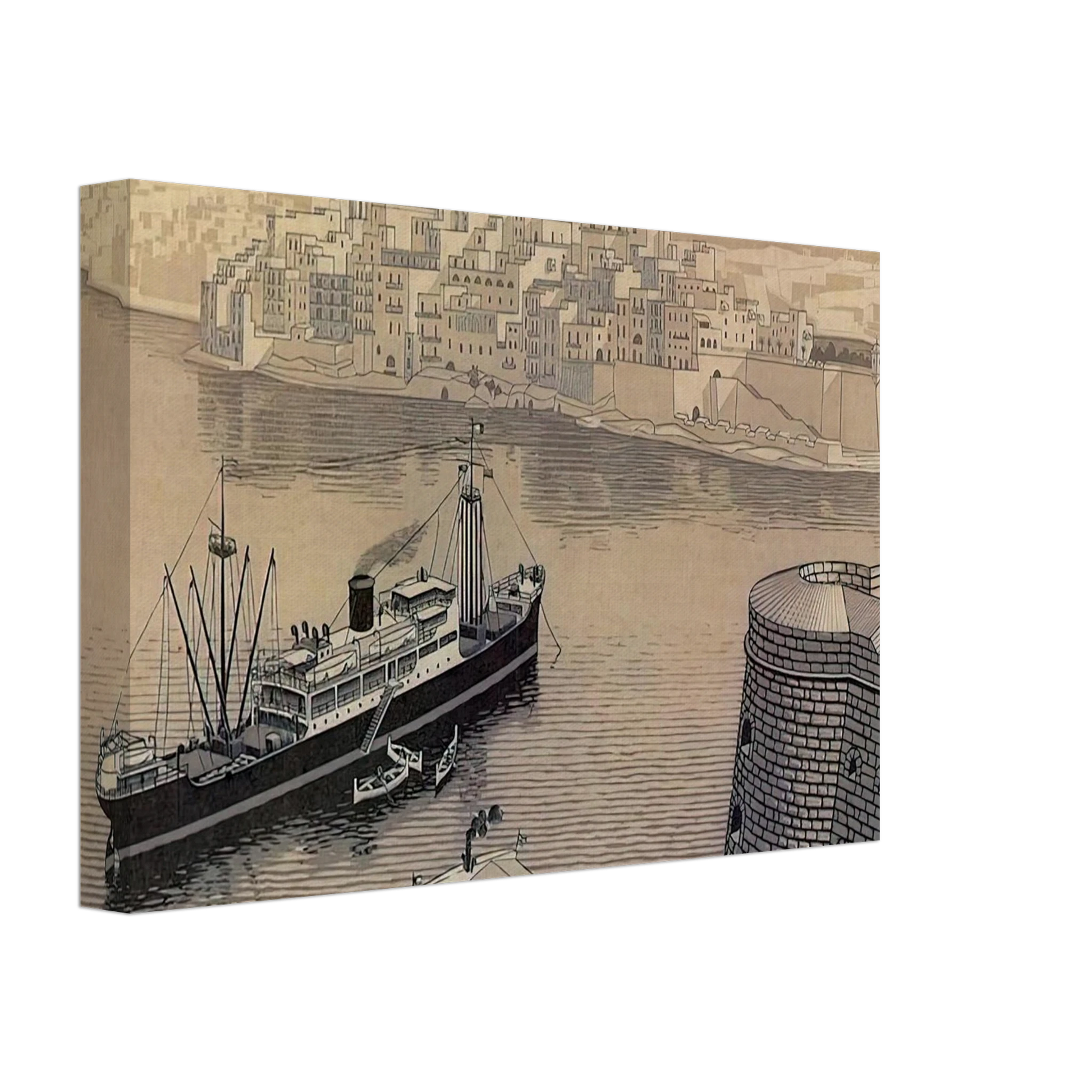 MC Escher - SENGELA MALTA Canvas - 40x60 cm / 16x24 inches-canvas