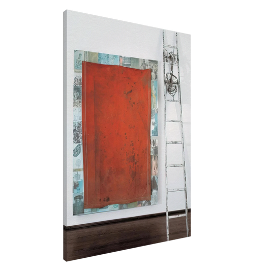 Robert Rauschenberg - MANGO ICE CAVE SCALE 1977 Canvas - 20x30 cm / 8x12 inches-canvas