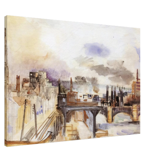 Raoul Dufy - PARISIAN BRIDGE 1922 Canvas - 20x30 cm / 8x12 inches-canvas