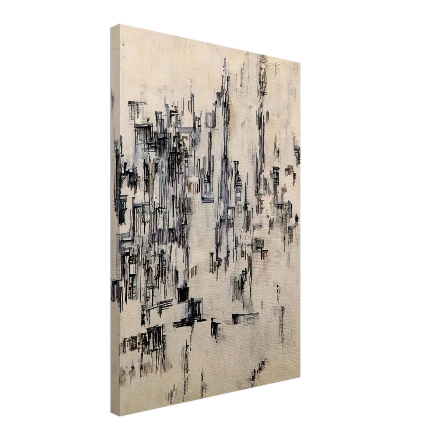 Maria Helena Vieira da Silva - La rue - 1956 Canvas - 70x100 cm / 28x40 inches-canvas