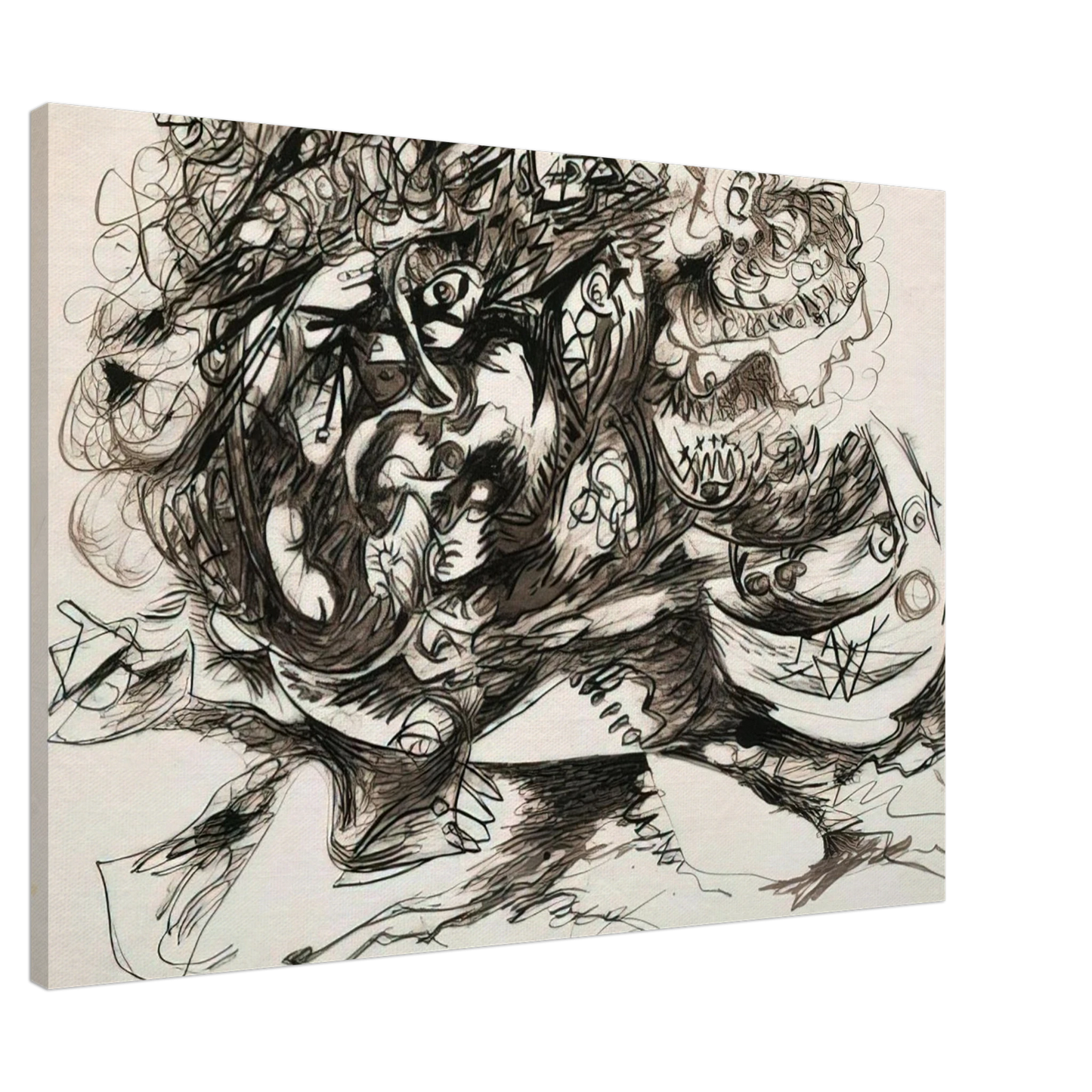 Jackson Pollock - UNTITLED O CONNOR THAW 771 Canvas - 20x30 cm / 8x12 inches-canvas