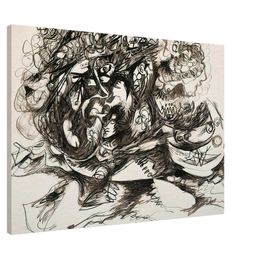 Jackson Pollock - UNTITLED O CONNOR THAW 771 Canvas - 20x30 cm / 8x12 inches-canvas
