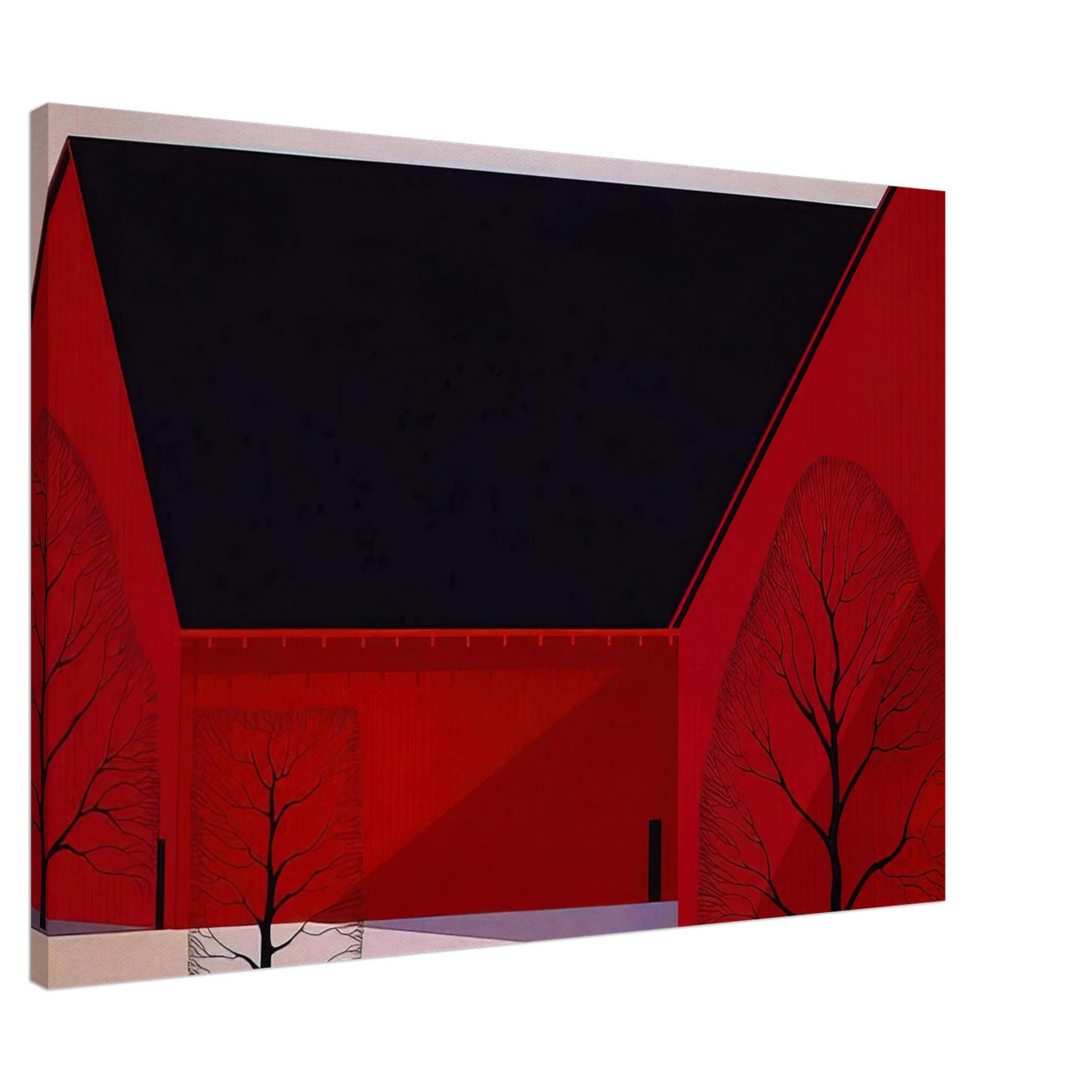 Eyvind Earle - Western Barns Canvas - 20x30 cm / 8x12 inches-canvas