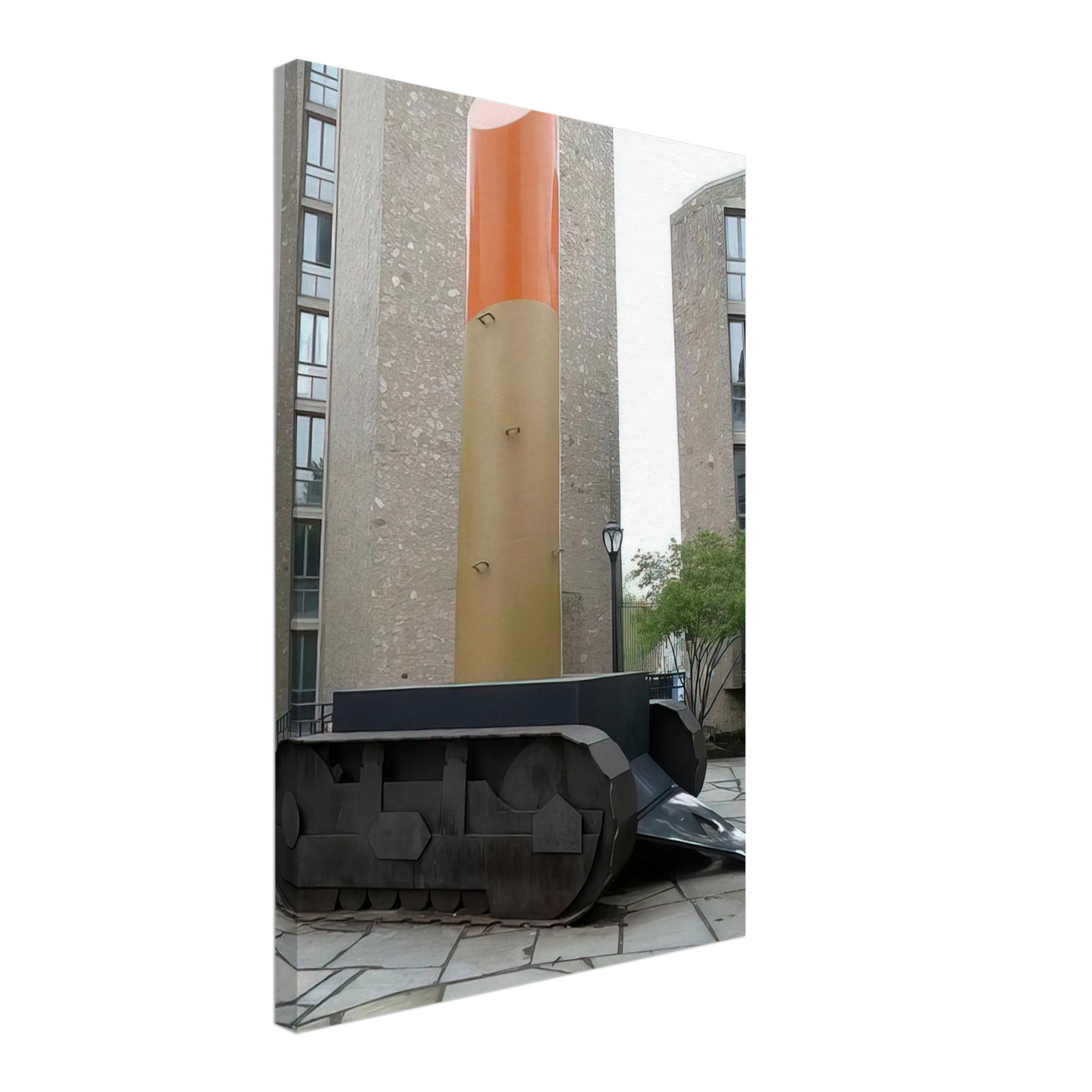Claes Oldenburg - LIPSTICK ASCENDING ON CATERPILLAR TRACKS 1969 Canvas - 70x100 cm / 28x40 inches-canvas