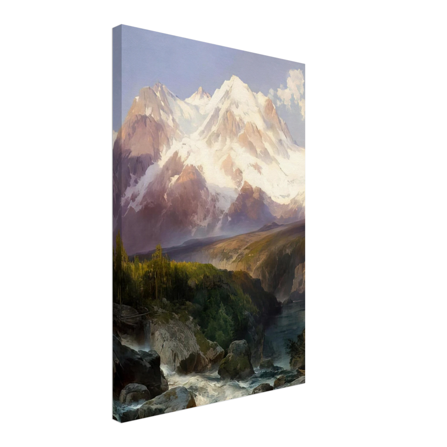 Thomas Moran - The Teton Range Canvas - 70x100 cm / 28x40 inches-canvas
