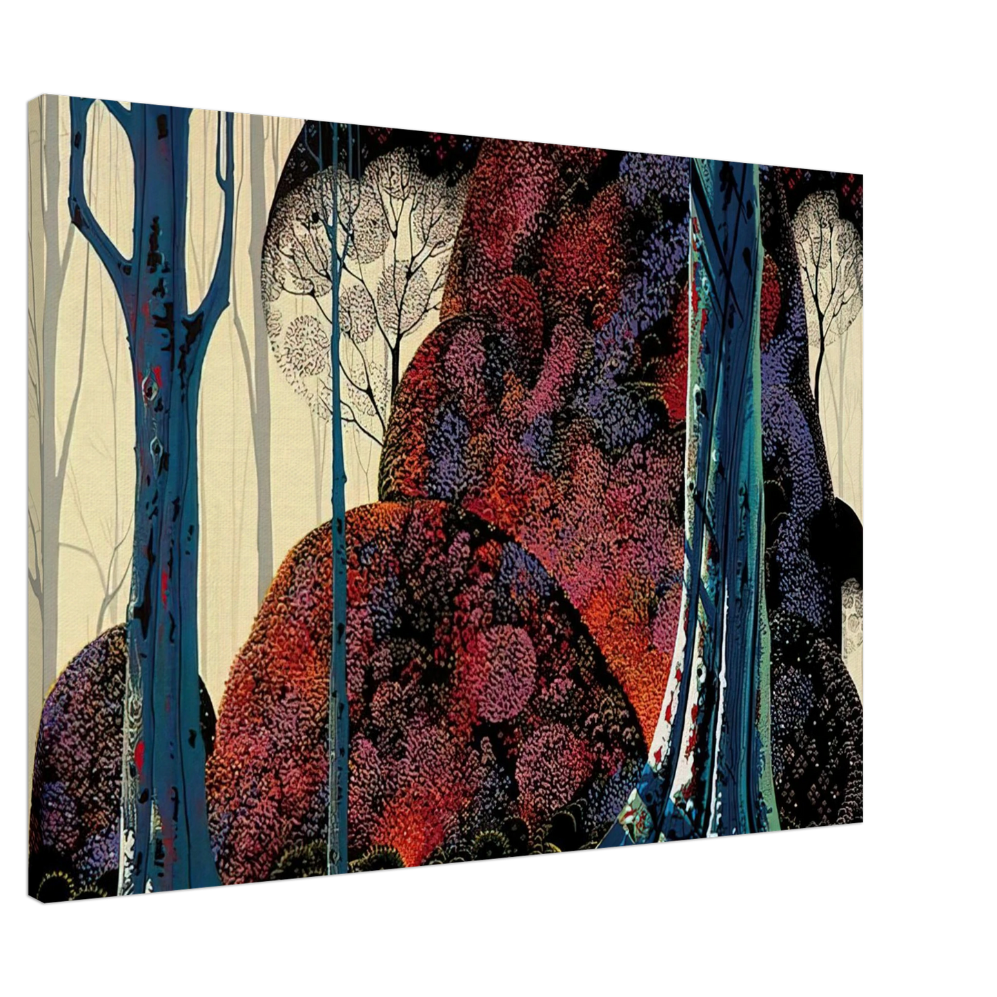Eyvind Earle - Jewel Forest Canvas - 20x30 cm / 8x12 inches-canvas