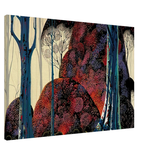 Eyvind Earle - Jewel Forest Canvas - 20x30 cm / 8x12 inches-canvas