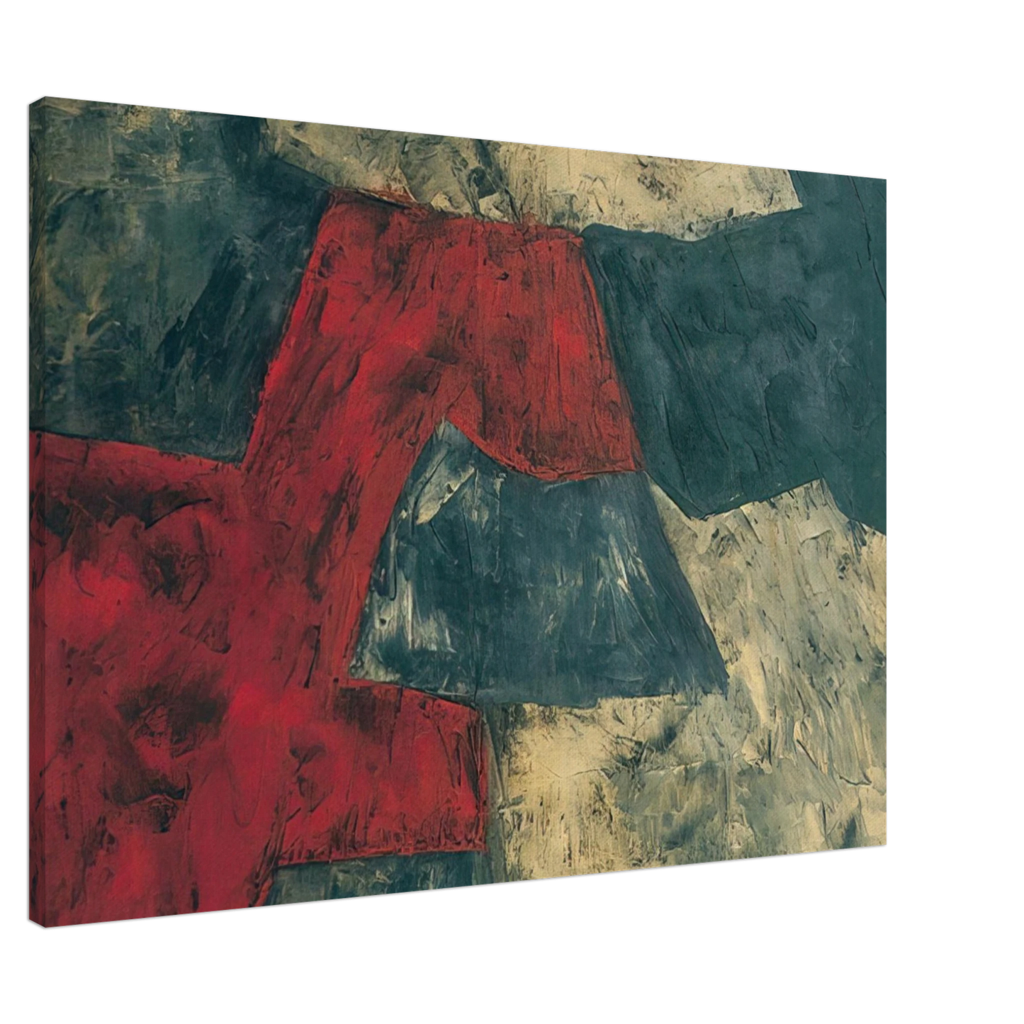 Serge Poliakoff - Composition - 1958 Canvas - 20x30 cm / 8x12 inches-canvas