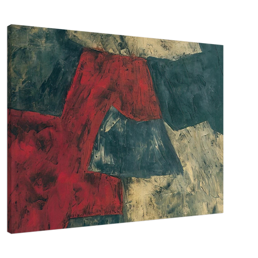 Serge Poliakoff - Composition - 1958 Canvas - 20x30 cm / 8x12 inches-canvas