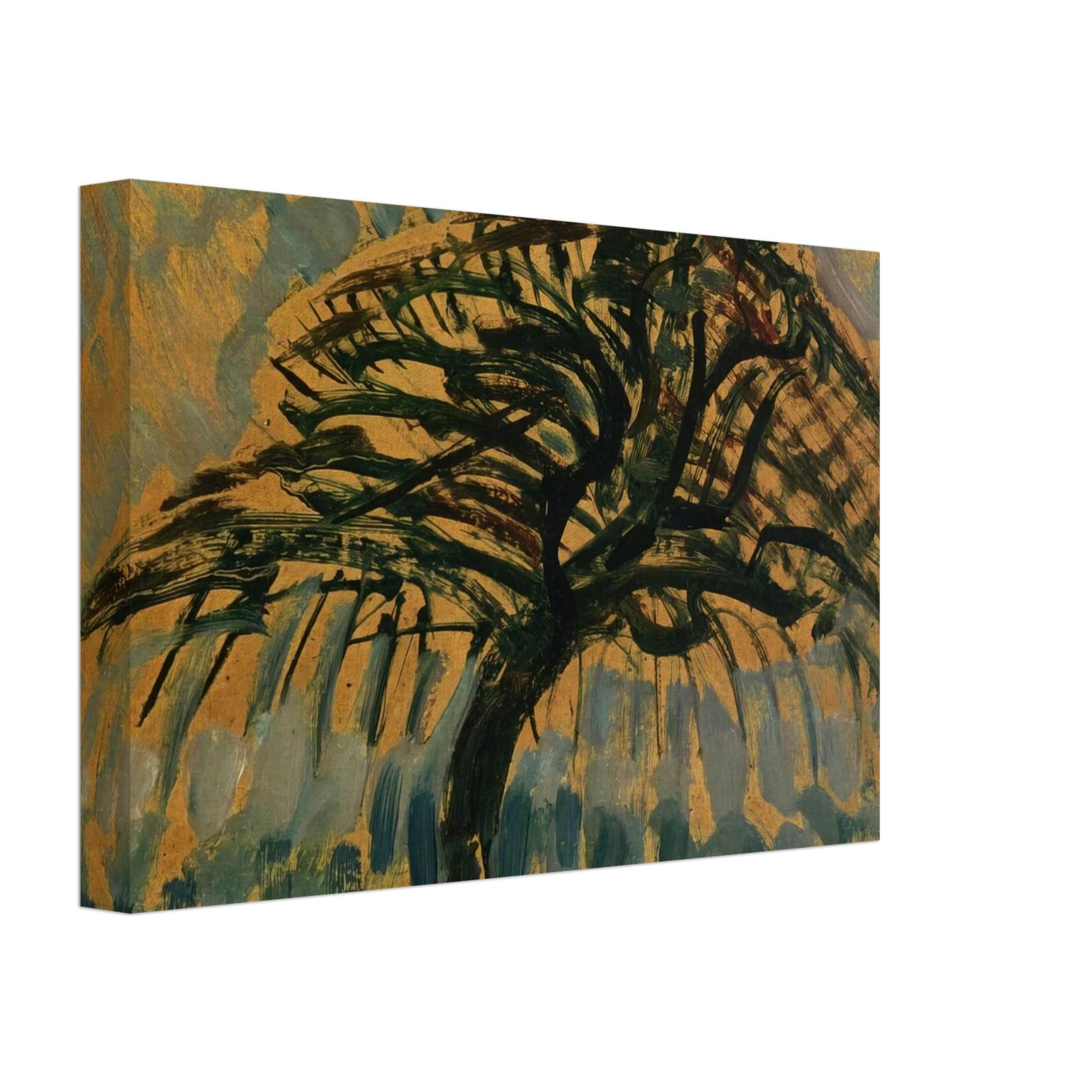 Piet Mondrian - Study for Blue Apple Tree Series Canvas - 40x60 cm / 16x24 inches-canvas