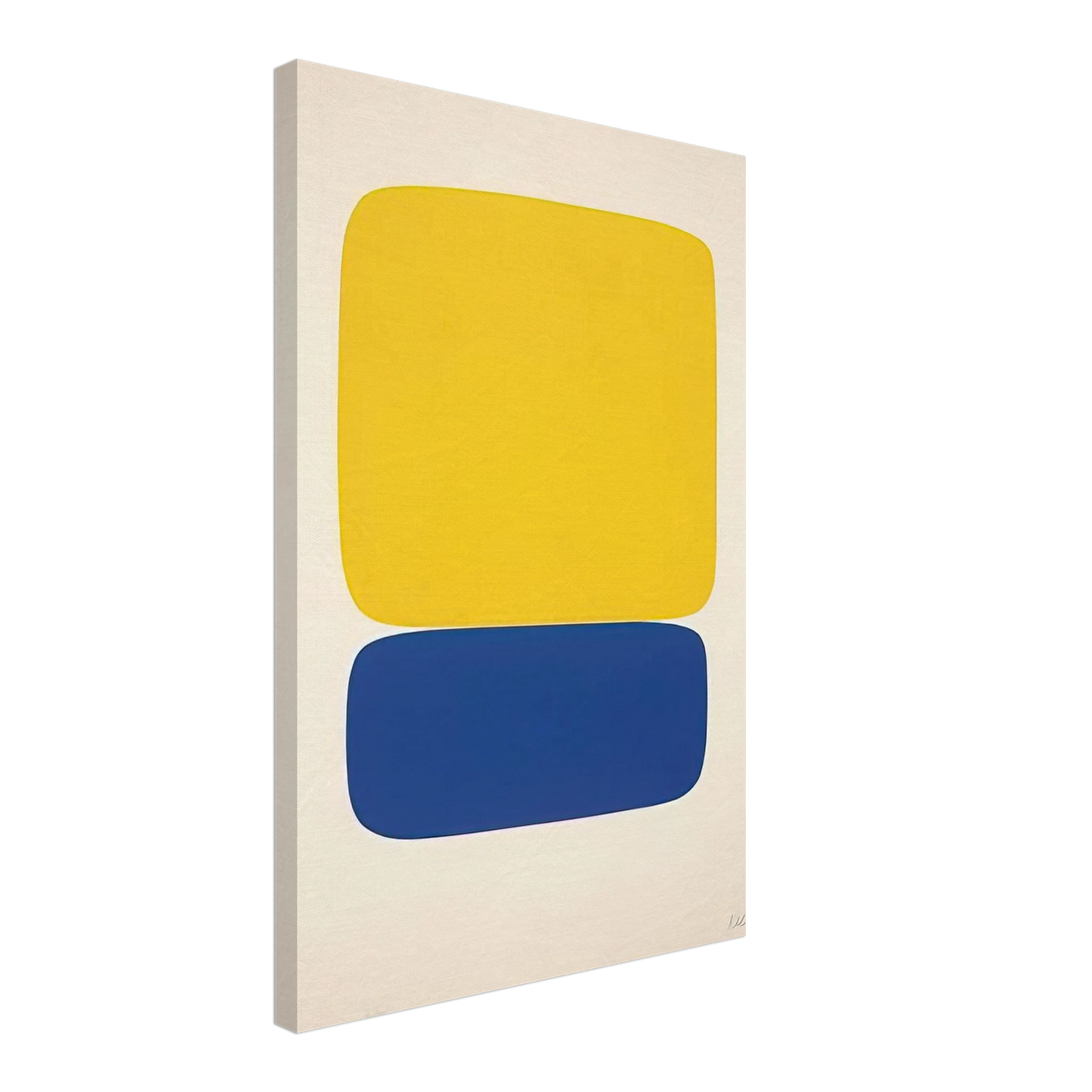 Ellsworth Kelly - Yellow over Dark Blue Canvas - 40x60 cm / 16x24 inches-canvas
