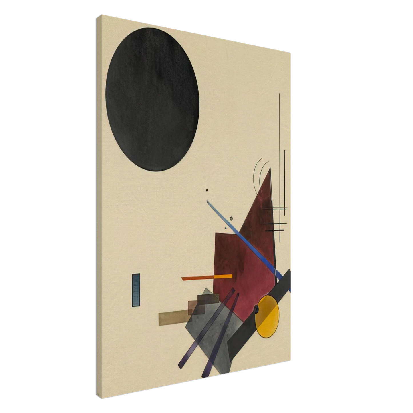 Wassily Kandinsky - BLACK RELATIONSHIP 1924 Canvas - 20x30 cm / 8x12 inches-canvas