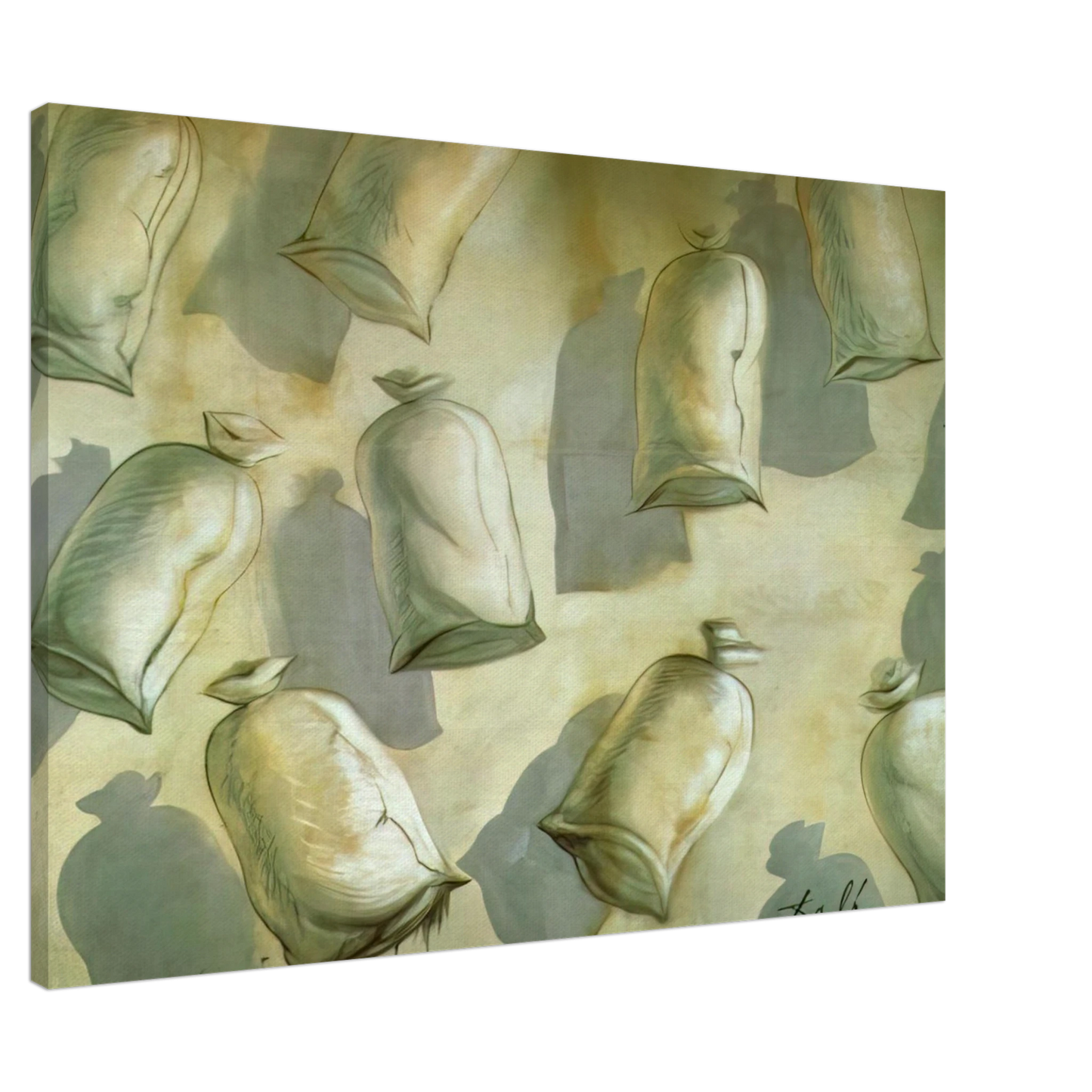 Salvador Dali - SET DESIGN FOR THE BALLET LOS SACOS DEL MOLINERO 2 Canvas - 20x30 cm / 8x12 inches-canvas