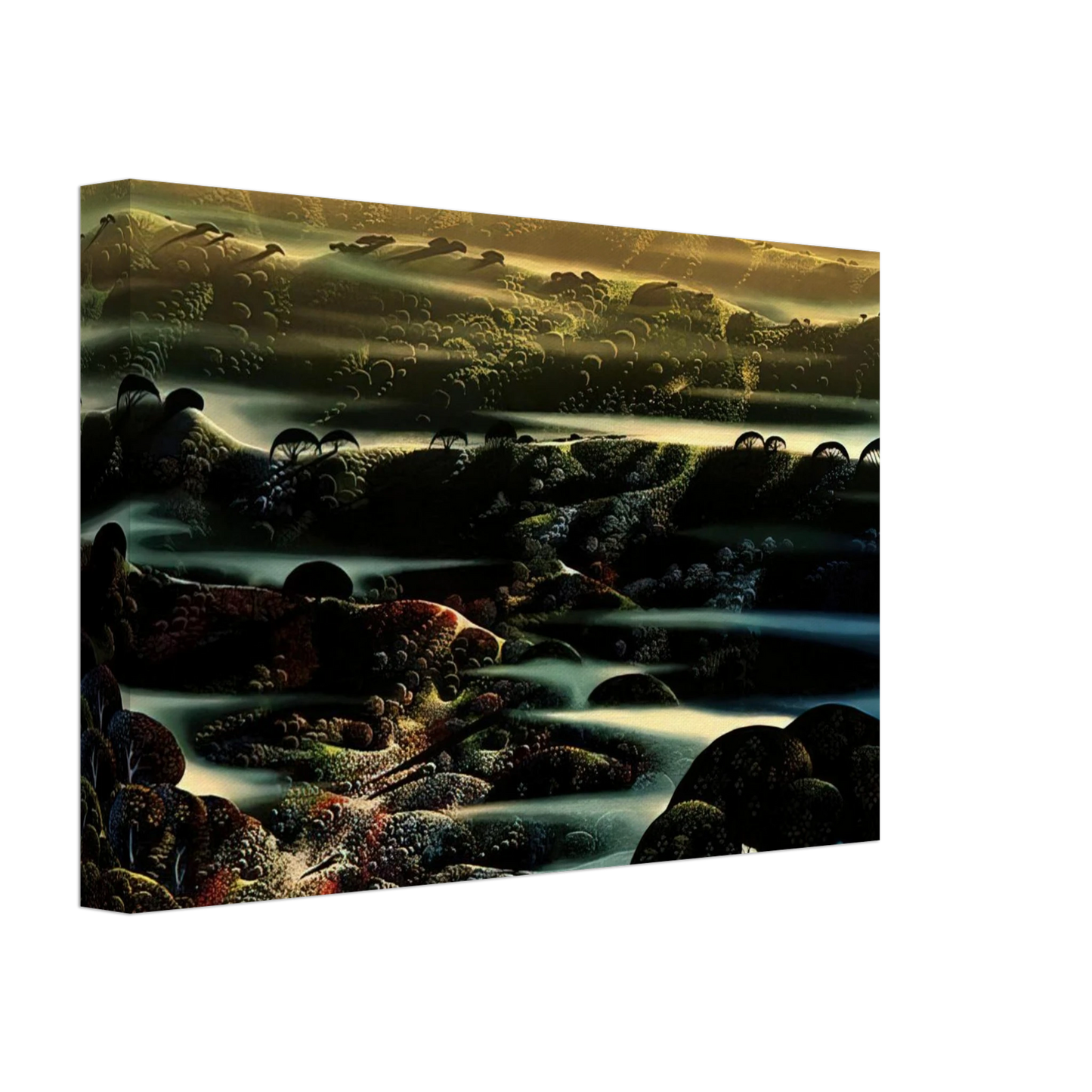 Eyvind Earle - The Valley's Wild Canvas - 70x100 cm / 28x40 inches-canvas