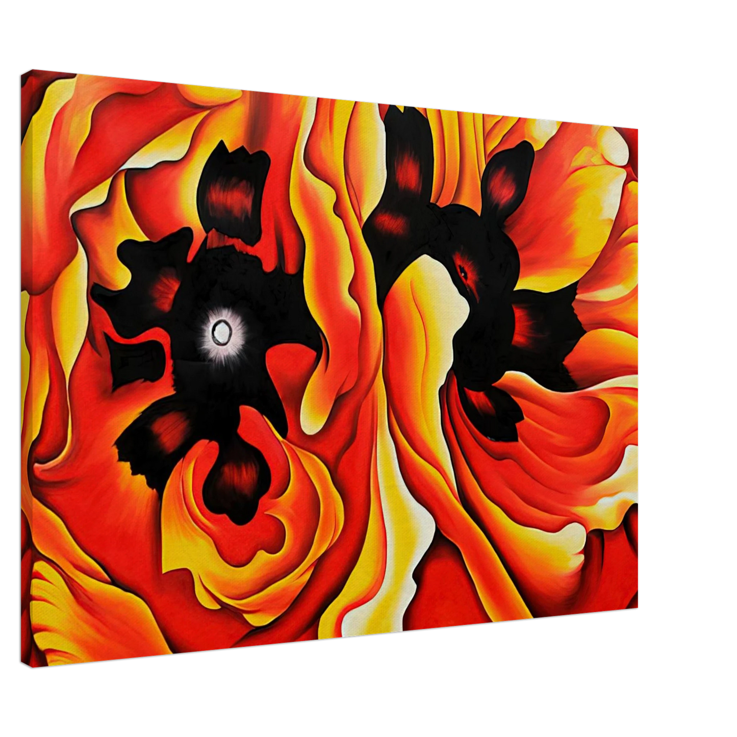 Georgia O'Keeffe - Oriental Poppies II Canvas - 20x30 cm / 8x12 inches-canvas