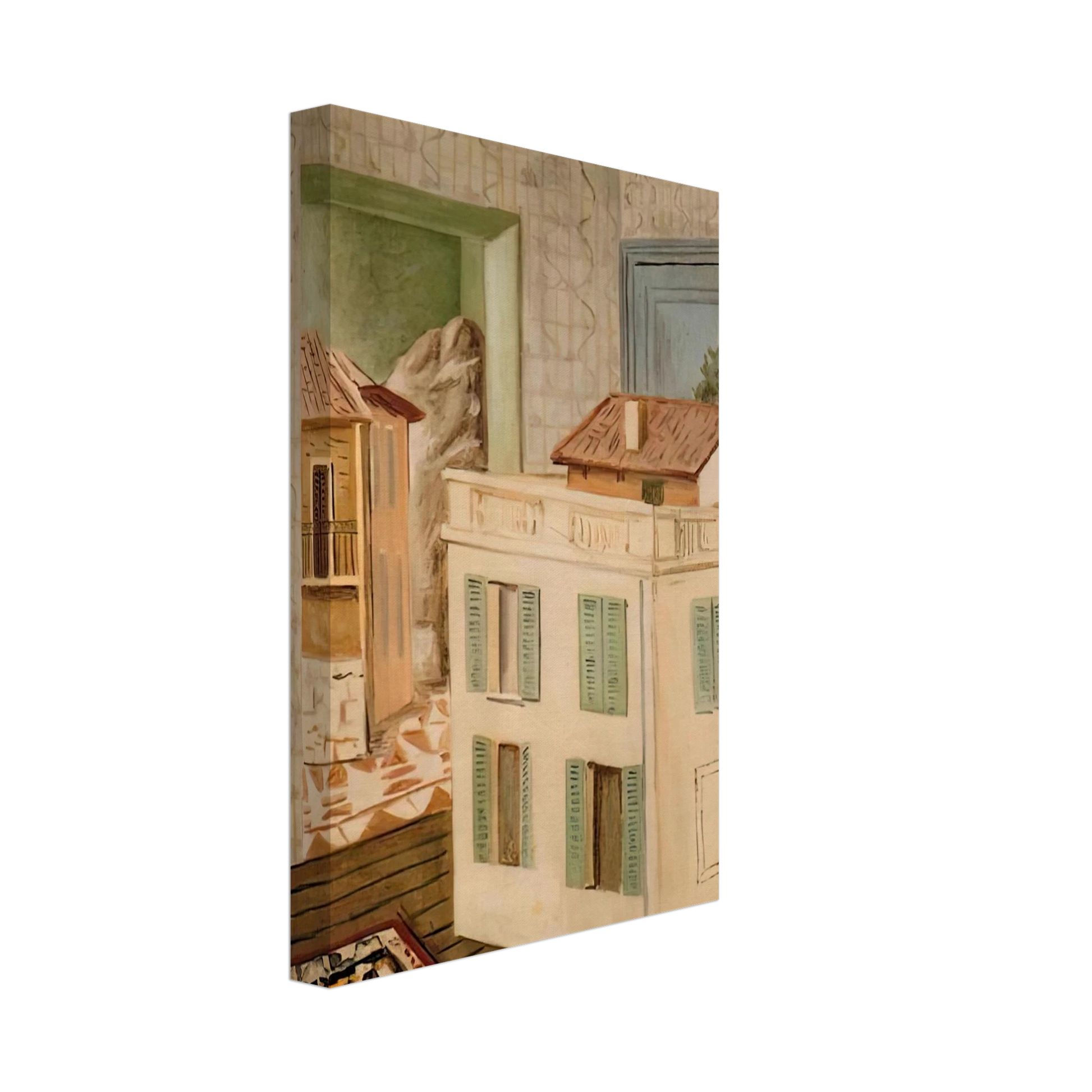Giorgio de Chirico - THE HOUSE IN THE HOUSE Canvas - 70x100 cm / 28x40 inches-canvas
