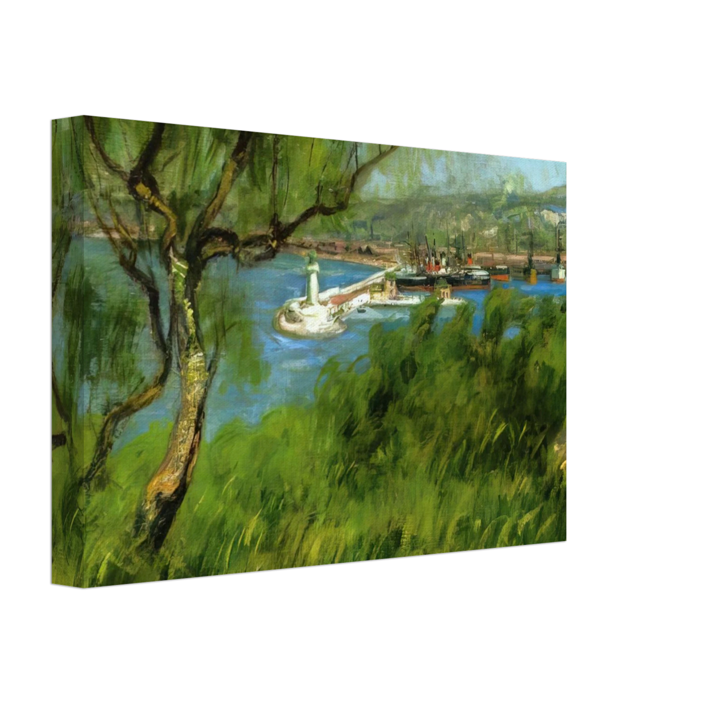 Raoul Dufy - VIEW OF A PORT Canvas - 40x60 cm / 16x24 inches-canvas