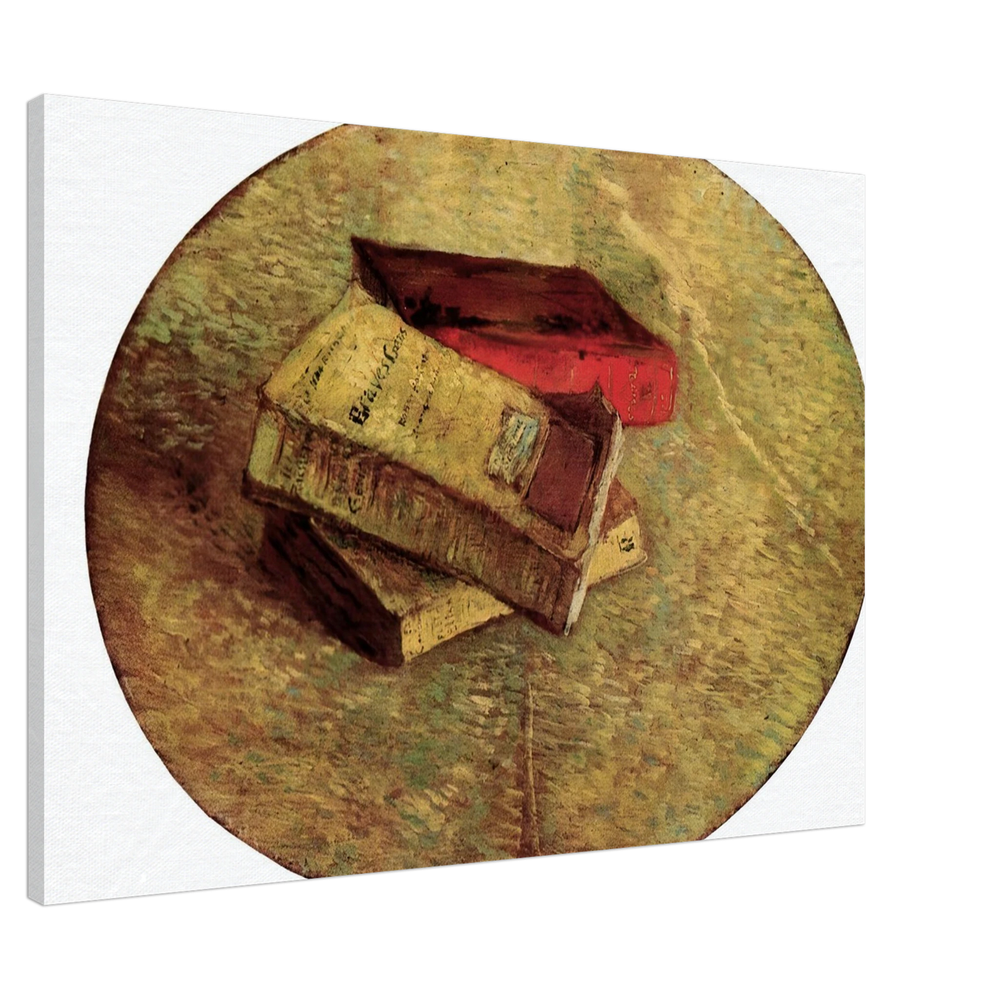Vincent van Gogh - Still Life with Three Books Canvas - 20x30 cm / 8x12 inches-canvas
