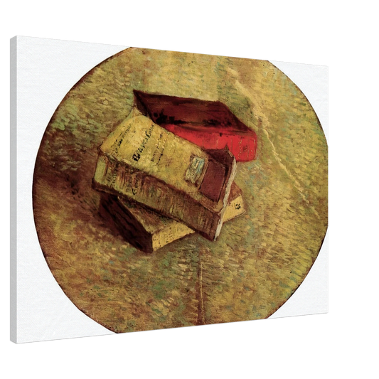 Vincent van Gogh - Still Life with Three Books Canvas - 20x30 cm / 8x12 inches-canvas