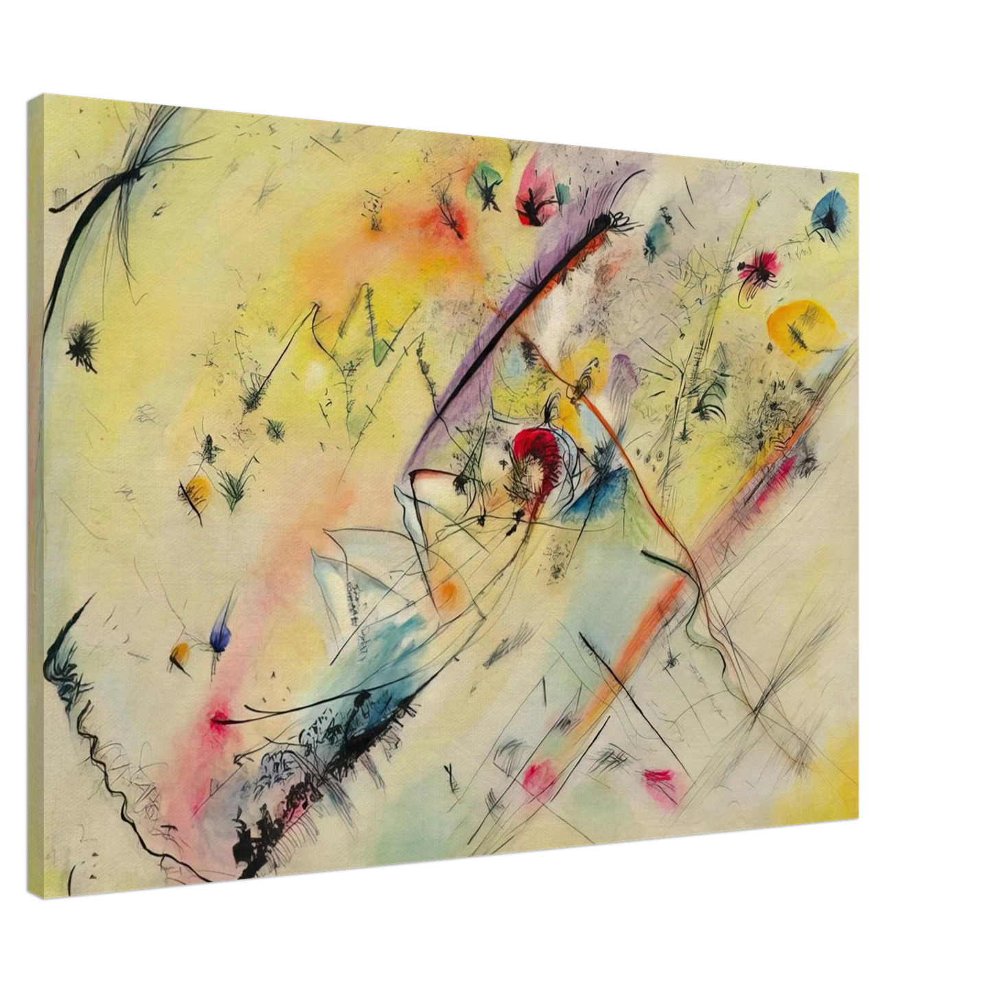 Wassily Kandinsky - BRIGHT PICTURE 1913 Canvas - Default Title-canvas