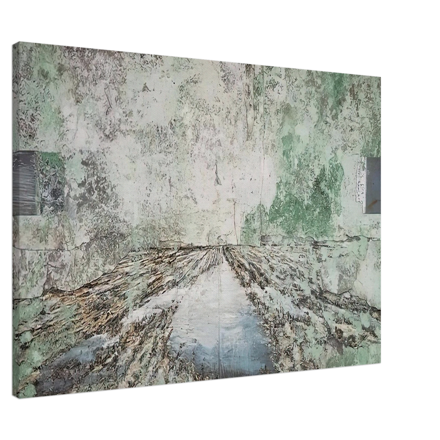 Anselm Kiefer - THE LAND OF THE TWO RIVERS ZWEISTROMLAND 1995 Canvas - 20x30 cm / 8x12 inches-canvas