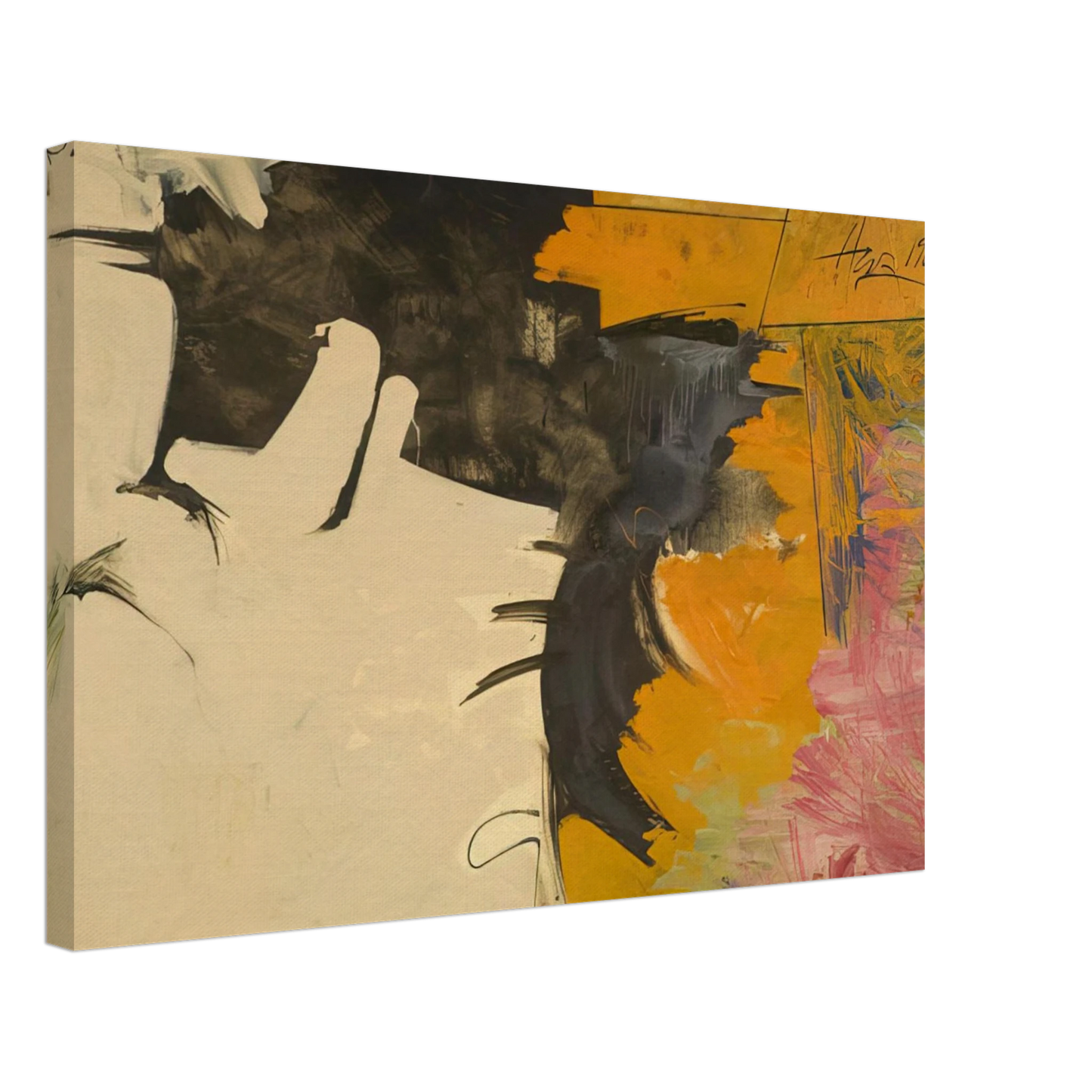 Hassel Smith - Psychoseismorama II - 1960 Canvas - 70x100 cm / 28x40 inches-canvas