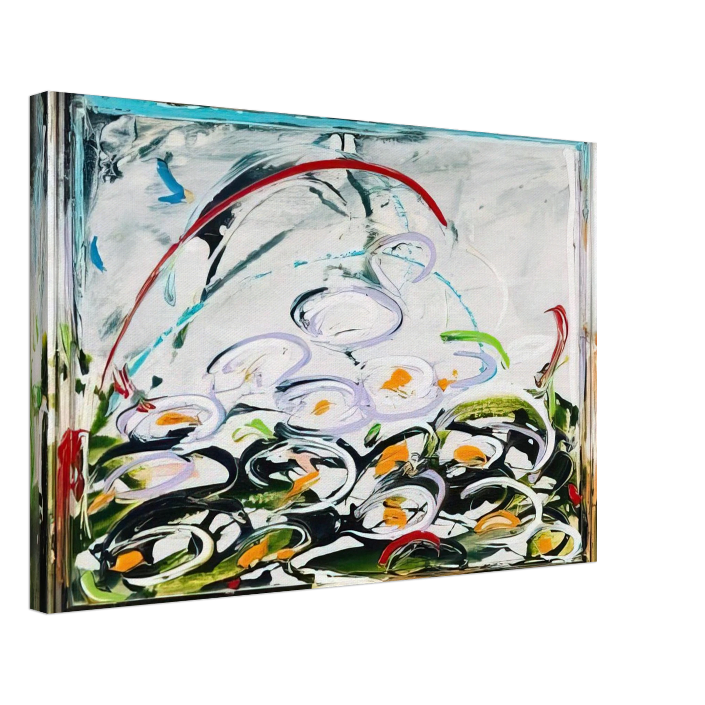 Mario Schifano - Giglio d'aqua - 1984 Canvas - 70x100 cm / 28x40 inches-canvas