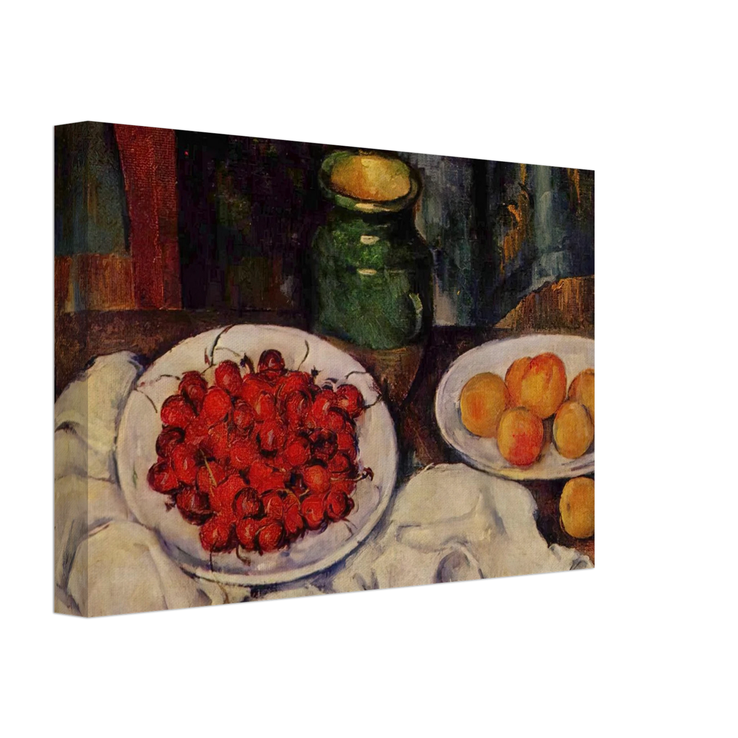 Paul Cezanne - Still Life with a Plate of Cherries Canvas - 40x60 cm / 16x24 inches-canvas