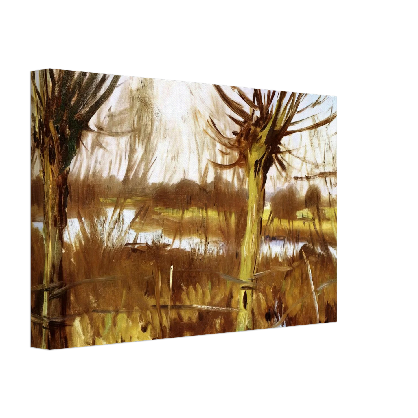 John Singer Sargent - Landscape with trees, Calcot-on-the-Thames Canvas - 40x60 cm / 16x24 inches-canvas