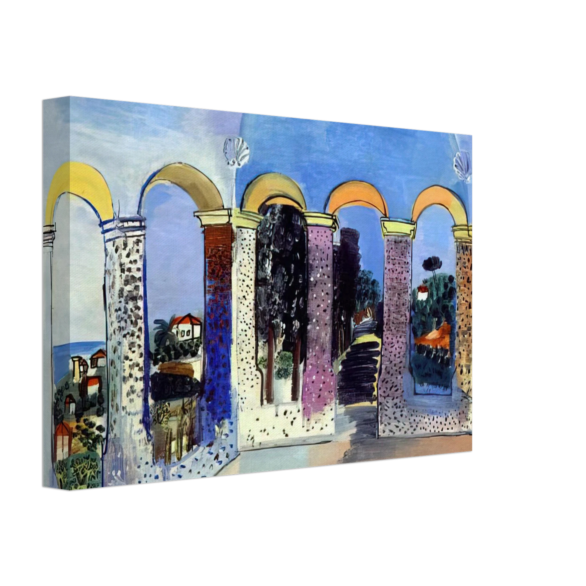 Raoul Dufy - ARCADES AT VALLAURIS 1927 Canvas - 40x60 cm / 16x24 inches-canvas