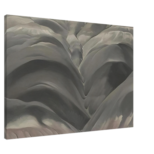 Georgia O'Keeffe - Black Place I Canvas - 20x30 cm / 8x12 inches-canvas