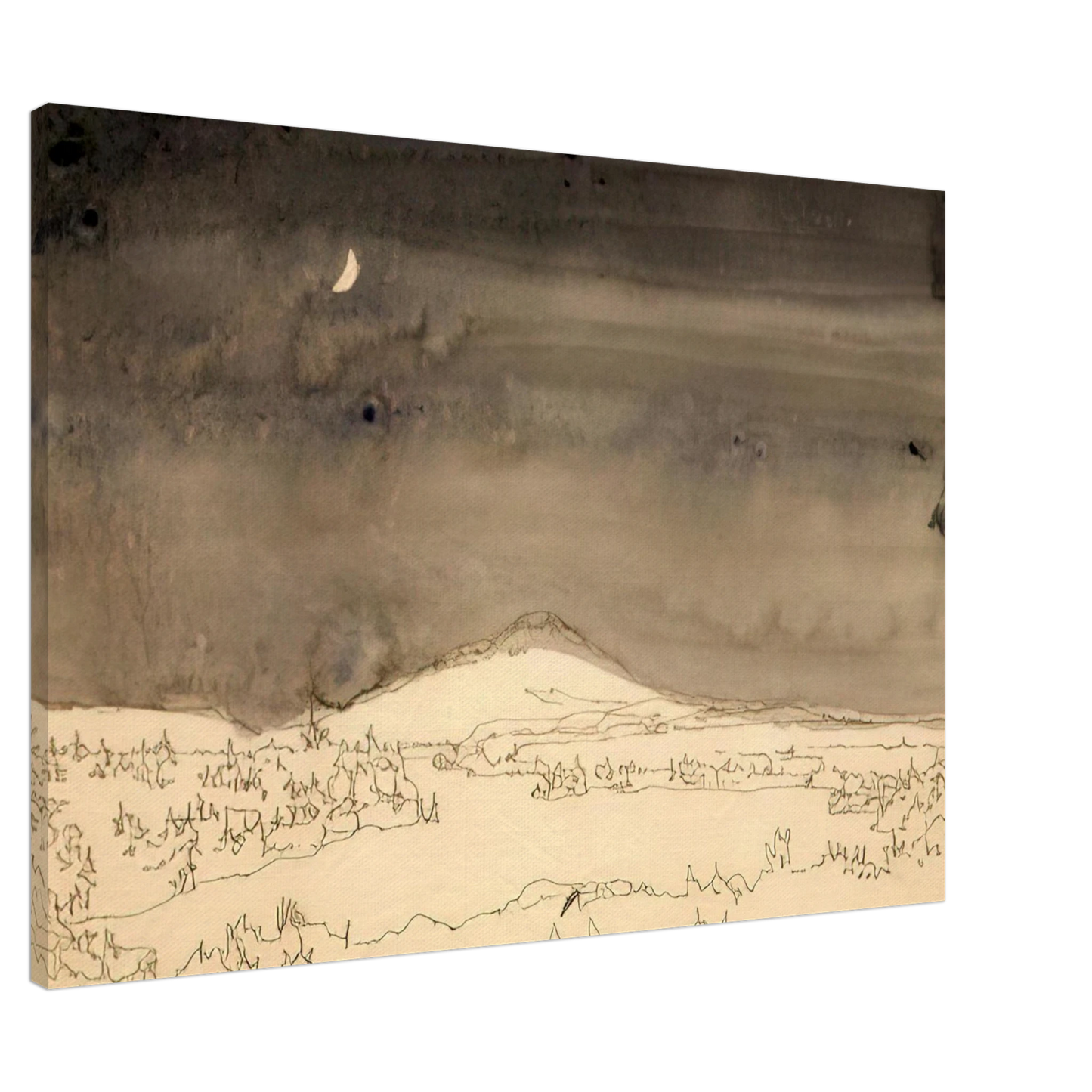 Neil Welliver - Untitled Night Scene Study - Contemporary Realism Canvas - 20x30 cm / 8x12 inches-canvas