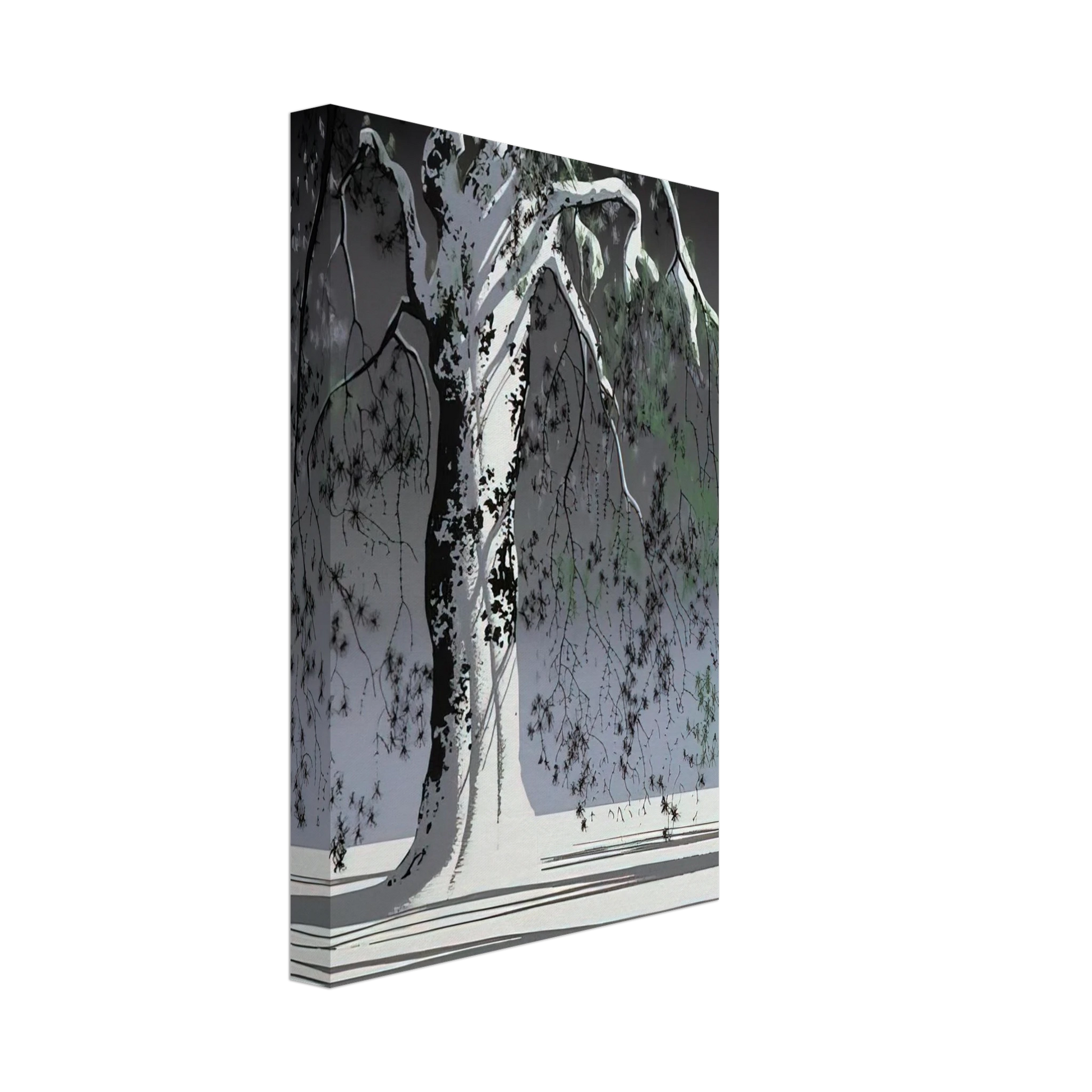 Eyvind Earle - Fir Tree In Snow Canvas - 70x100 cm / 28x40 inches-canvas