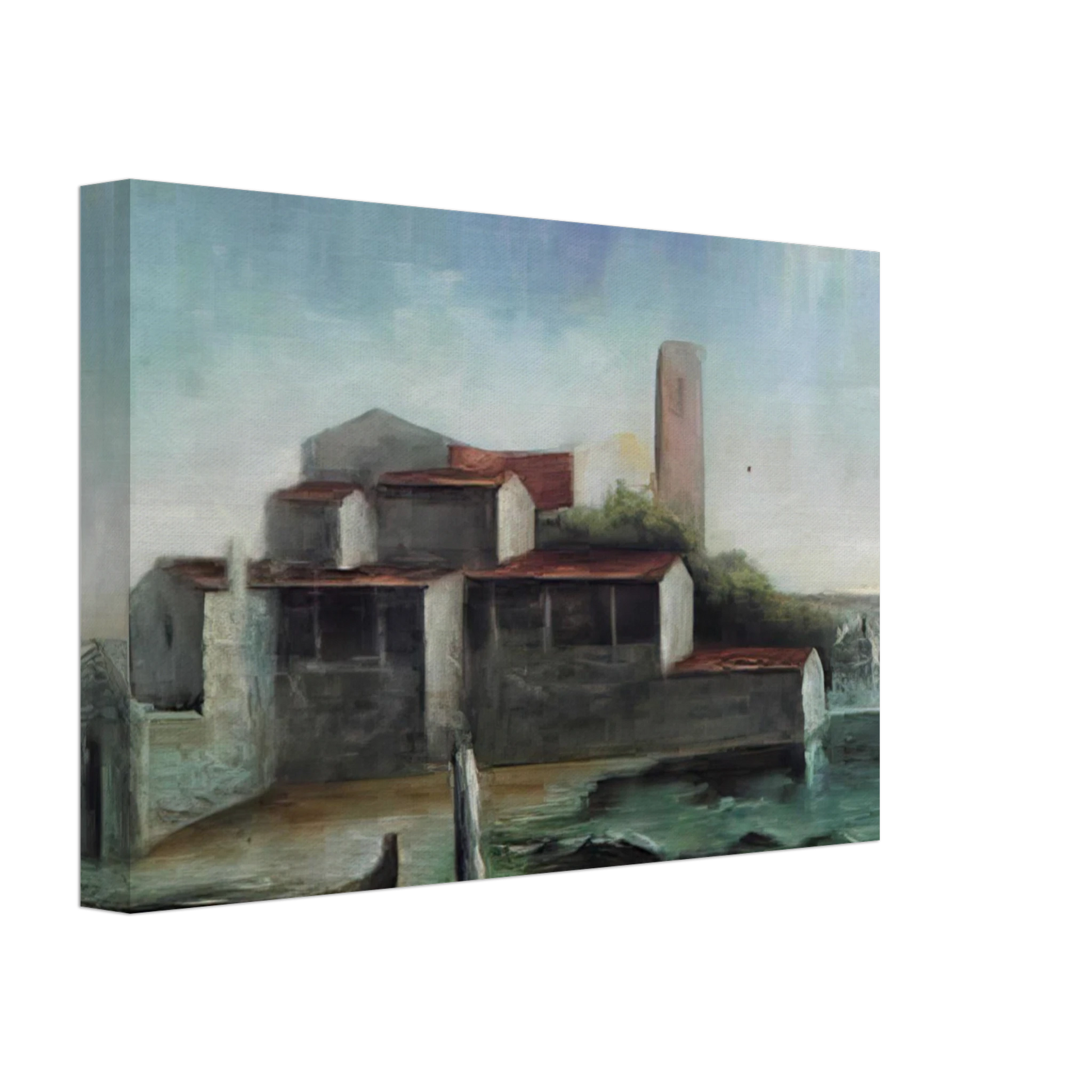 Carlo Carra - LO SQUERO DI SAN TROVASO 1938 Canvas - 70x100 cm / 28x40 inches-canvas