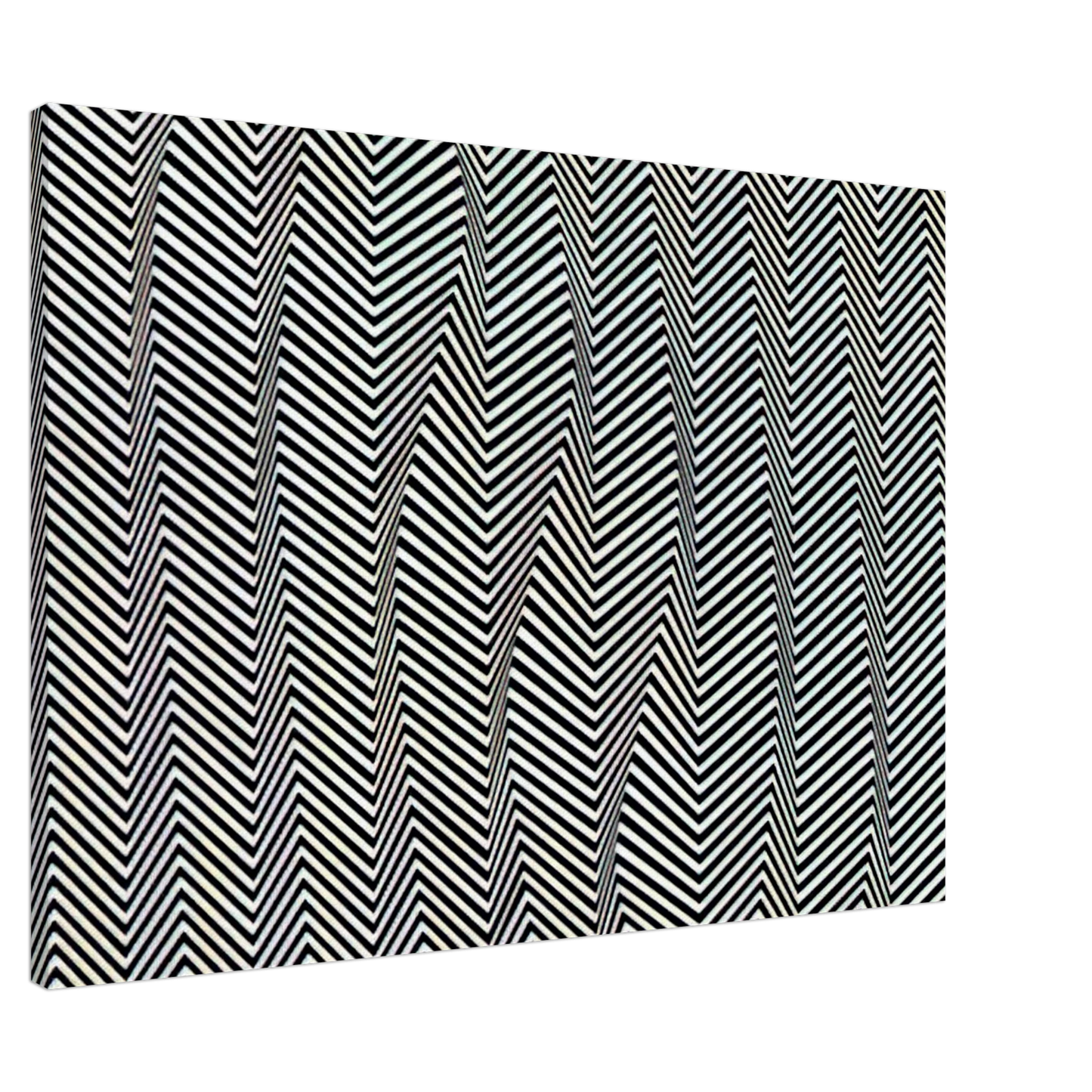 Bridget Riley - DESCENDING 1966 Canvas - 20x30 cm / 8x12 inches-canvas