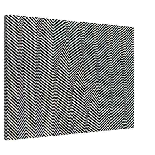 Bridget Riley - DESCENDING 1966 Canvas - 20x30 cm / 8x12 inches-canvas