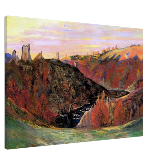 Armand Guillaumin - Sunset in Creuse - 1898 Canvas - 20x30 cm / 8x12 inches-canvas