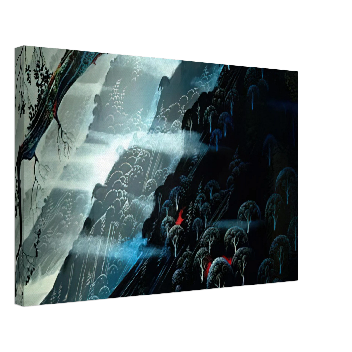 Eyvind Earle - Coastline Fogl Canvas - 40x60 cm / 16x24 inches-canvas